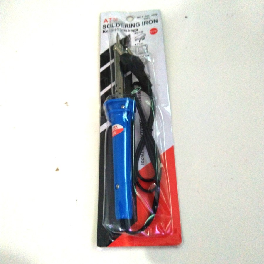 SOLDER LISTRIK 40W 40 WATT GAGANG PLASTIK COLOKAN PIPIH SOLDERING IRON ALAT PATRI