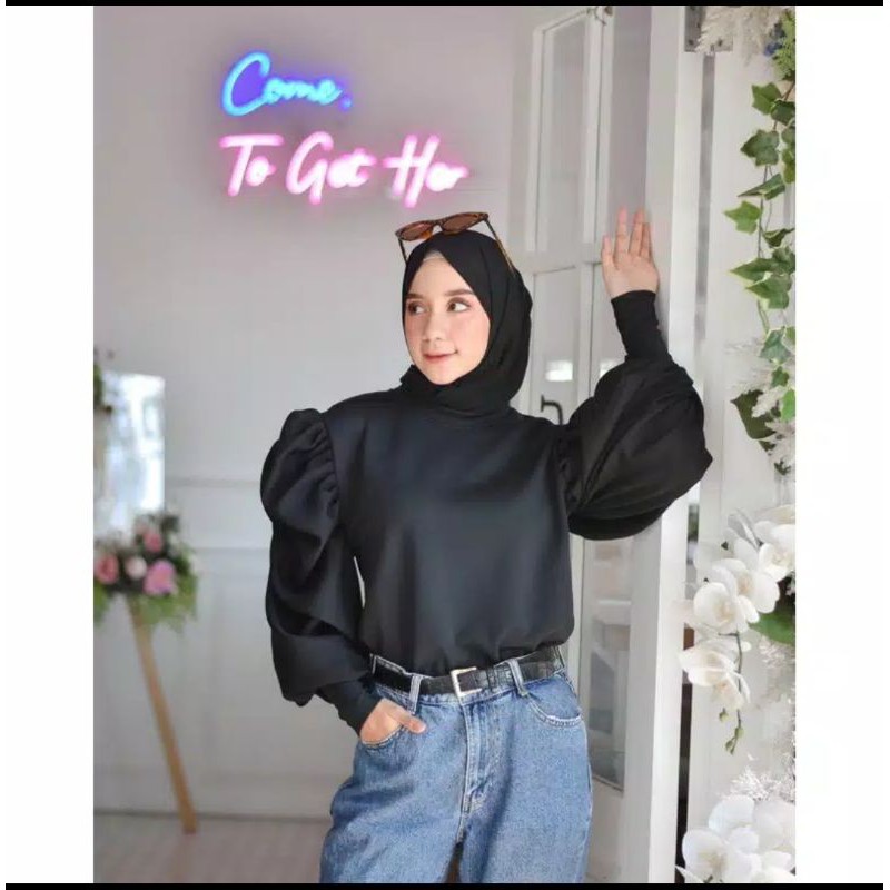 Melva Blouse / Pakaian wanita / Atasan wanita / blouse / atasan balon / atasan wanita terlaris