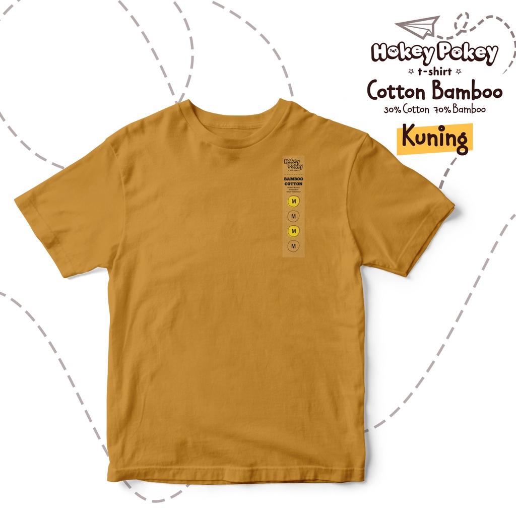 Kaos Polos Anak Cotton Bamboo Kuning