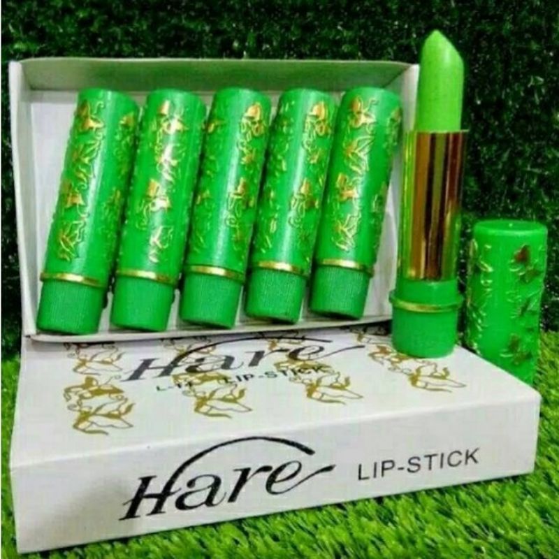 Jual LIPSTICK HARE ARAB HIJAU ORIGINAL 100%(PERBOX ISI 6 PCS) | Shopee