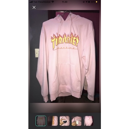 Hoodie Thrasher pink original