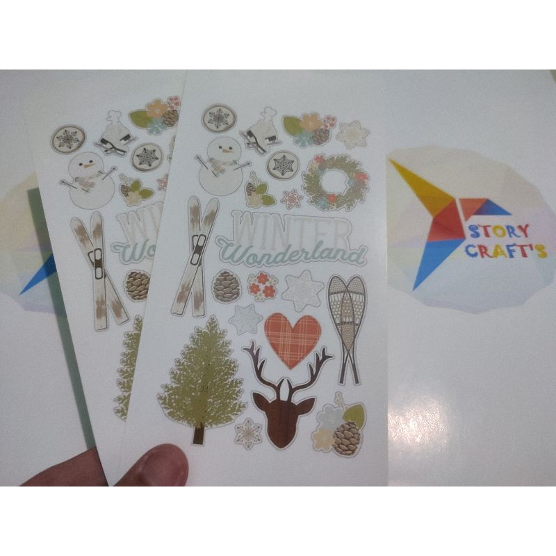 

Sticker Mini DIY Winter Wonderland Tanpa Cutting