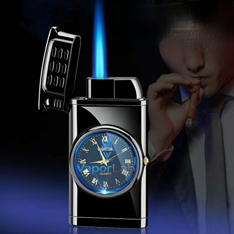 mancis korek api bara model jam watch lighter unik murah bisa diisi ulang