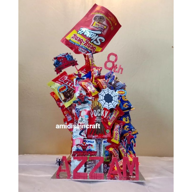 

snack tower tumpah spiderman