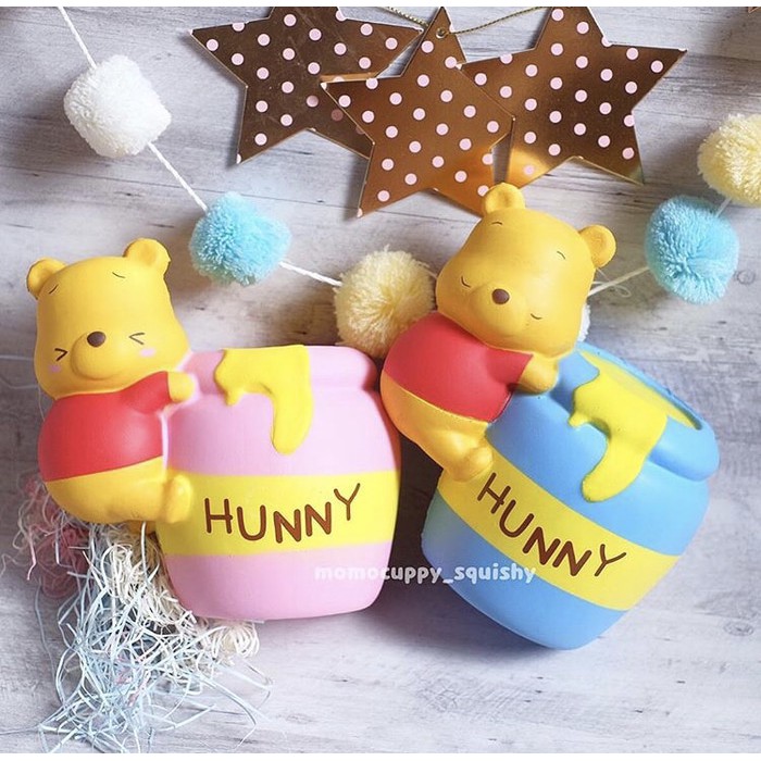 Squishy licensed winnie the pooh with honey by disney ( 100% ORI JAPAN