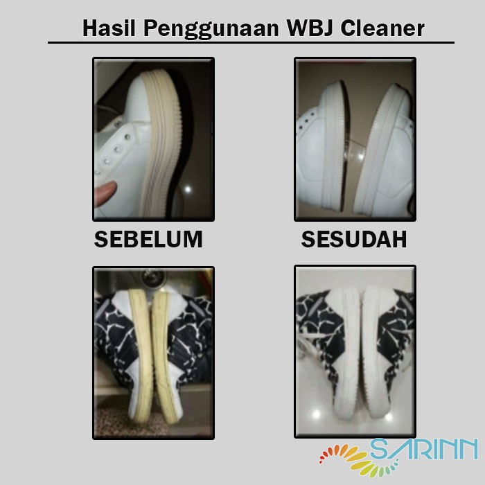 Pembersih Sepatu Sneakers Pemutih Sol Midsole Outersole Memutihkan Yellowish Mengkilapkan WBJCleaner