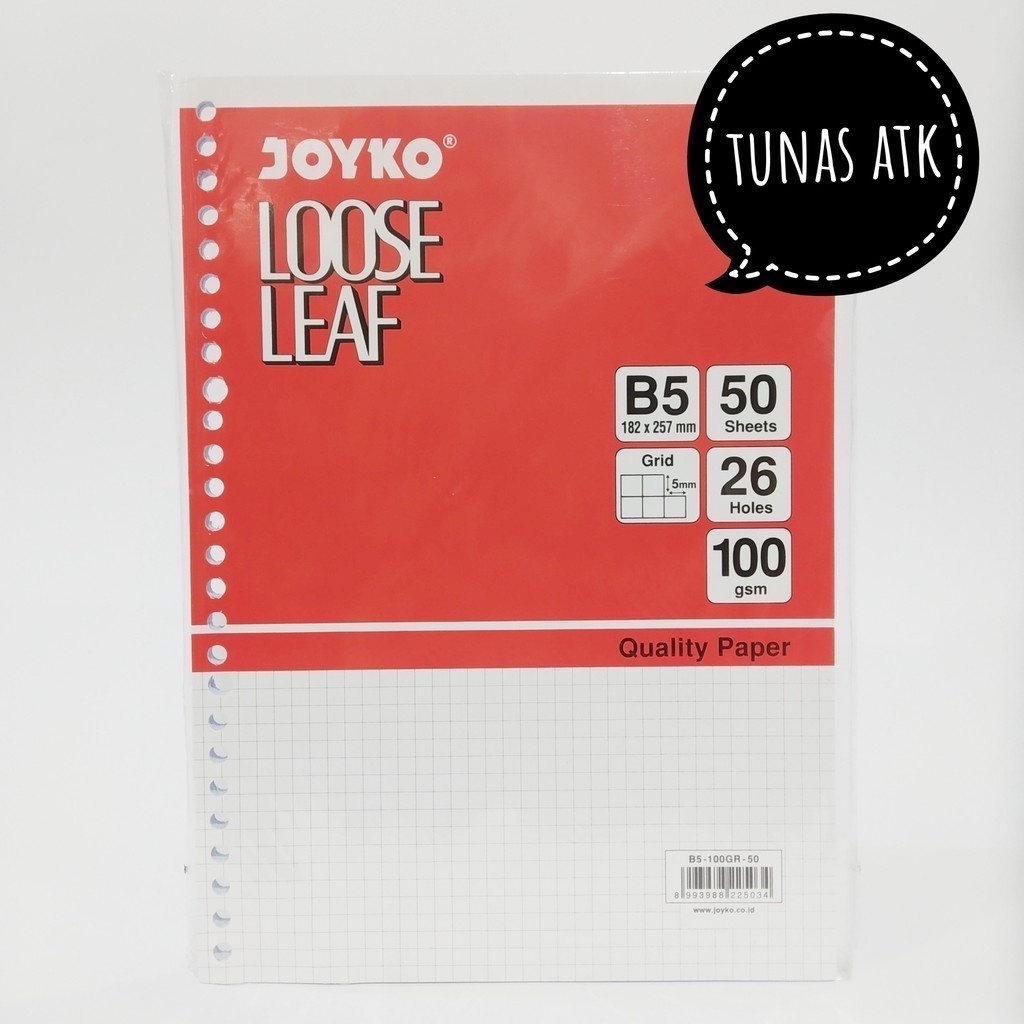 

JOYKO LOOSE LEAF GRID B5-100GR-50
