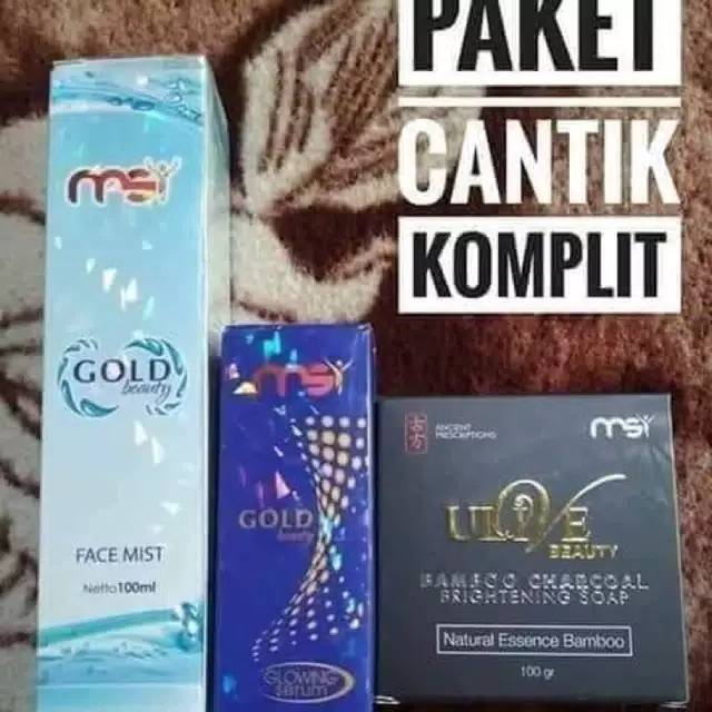 Paket Komplit Face Mist Sabun Bamboo Dan Glowing Serum Original MSI