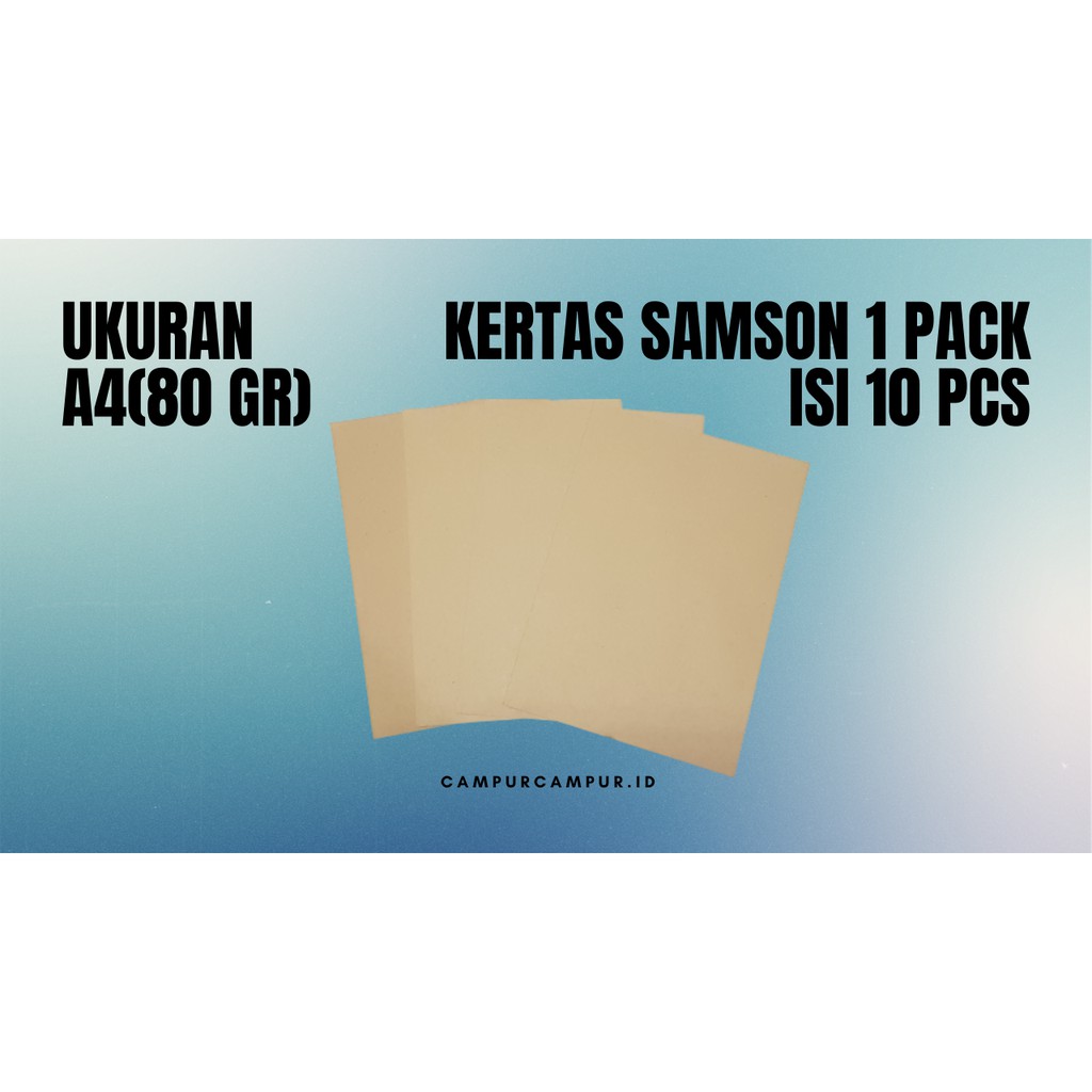 

10 Lembar Kertas Kraft A4 80 Gram / Kertas Samson Kraft Paper A4 80gr/ Kertas Cokelat Kraft 80gram