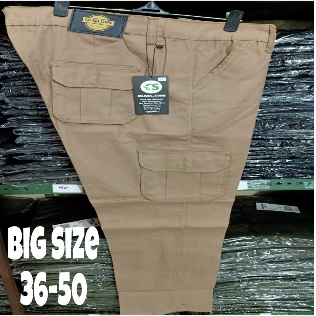 BIG SIZE 36-50 / CELANA CARGO JUMBO / CELANA CARGO PANJANG JUMBO BIG SIZE 36-50 CELANA CARGO BIG SIZE PRIA JUMBO/CELANA CARGO PANJANG PRIA UKURAN BESAR