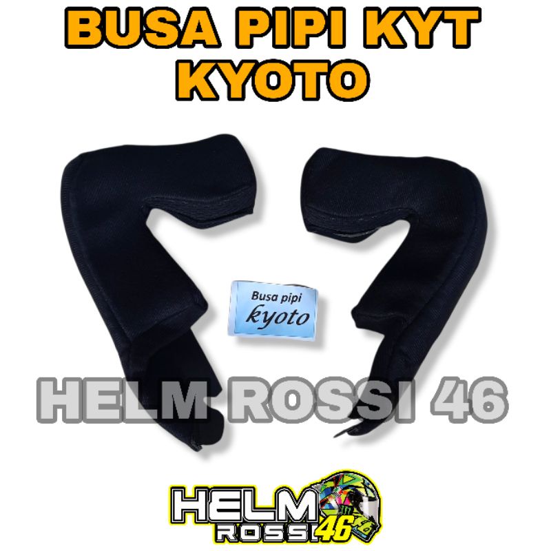 Busa Helm KYT KYOTO Solid R Full Set - Busa Pipi Cheek Pad Crown Pad Premium Satu Paket Fullset