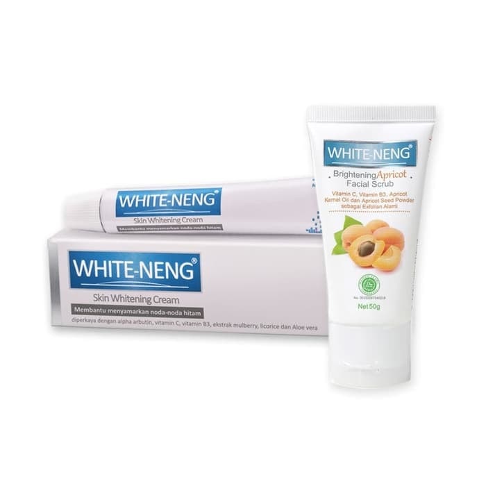[Paket] White-neng Cream + Facial Scrub Apricot