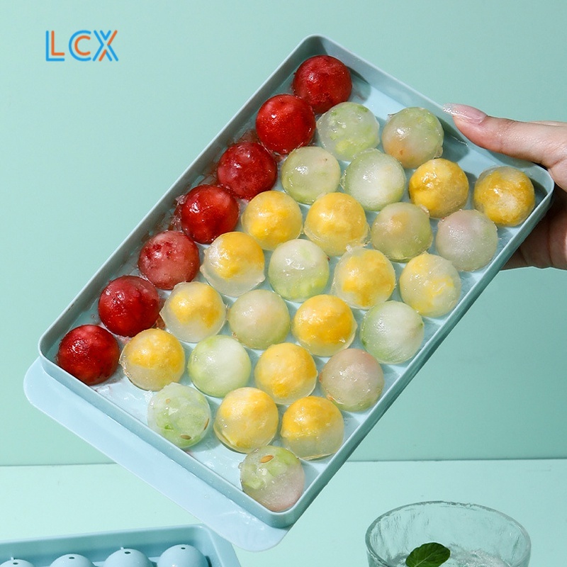 LCX Cetakan Es Batu + Penutup 18 Kotak Ice Cube Tray Bahan Dengan Tutup VS-96