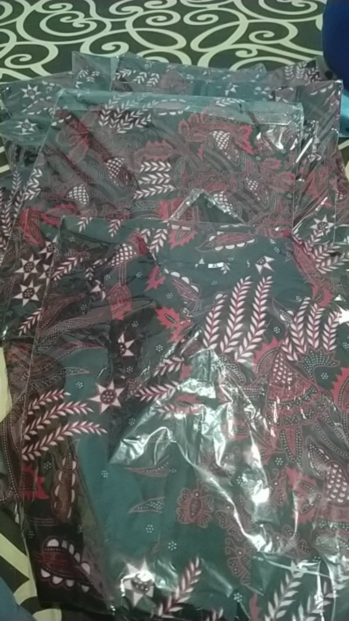 New Arrival Distro Kemeja Batik Pria Lengan Pendek Hem Original Manggar Merah