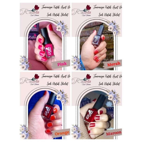 kutek razeta nail henna, ceria nail henna, kutex muslimah, kutek halal, henna muslimah