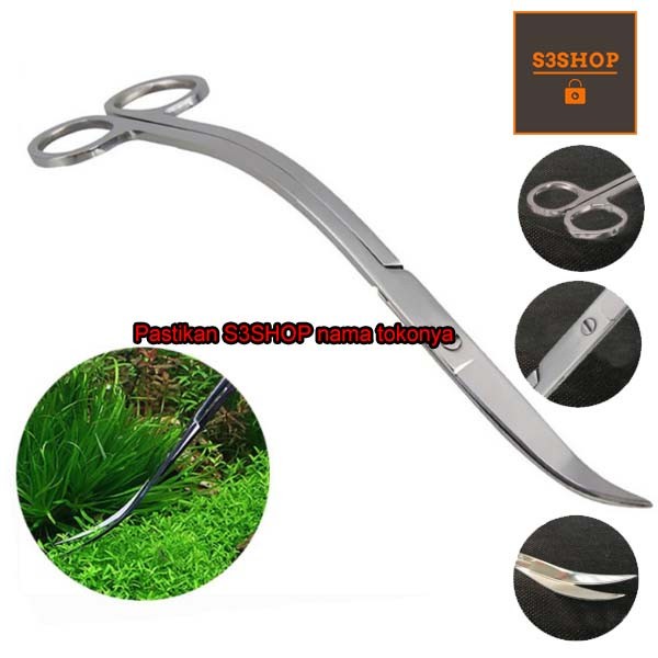 Gunting Ombak Aquascape Wave Scissor Aquarium Stainless High Quality