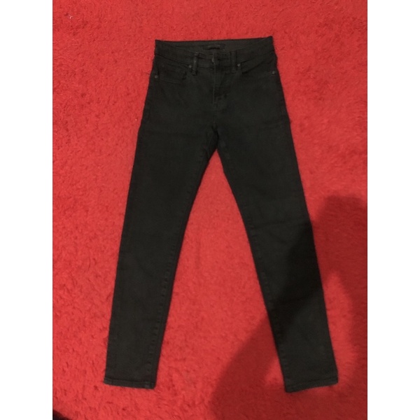 SOLD OUT❌ Uniqlo jeans skinny hitam celana panjang denim pria seken second