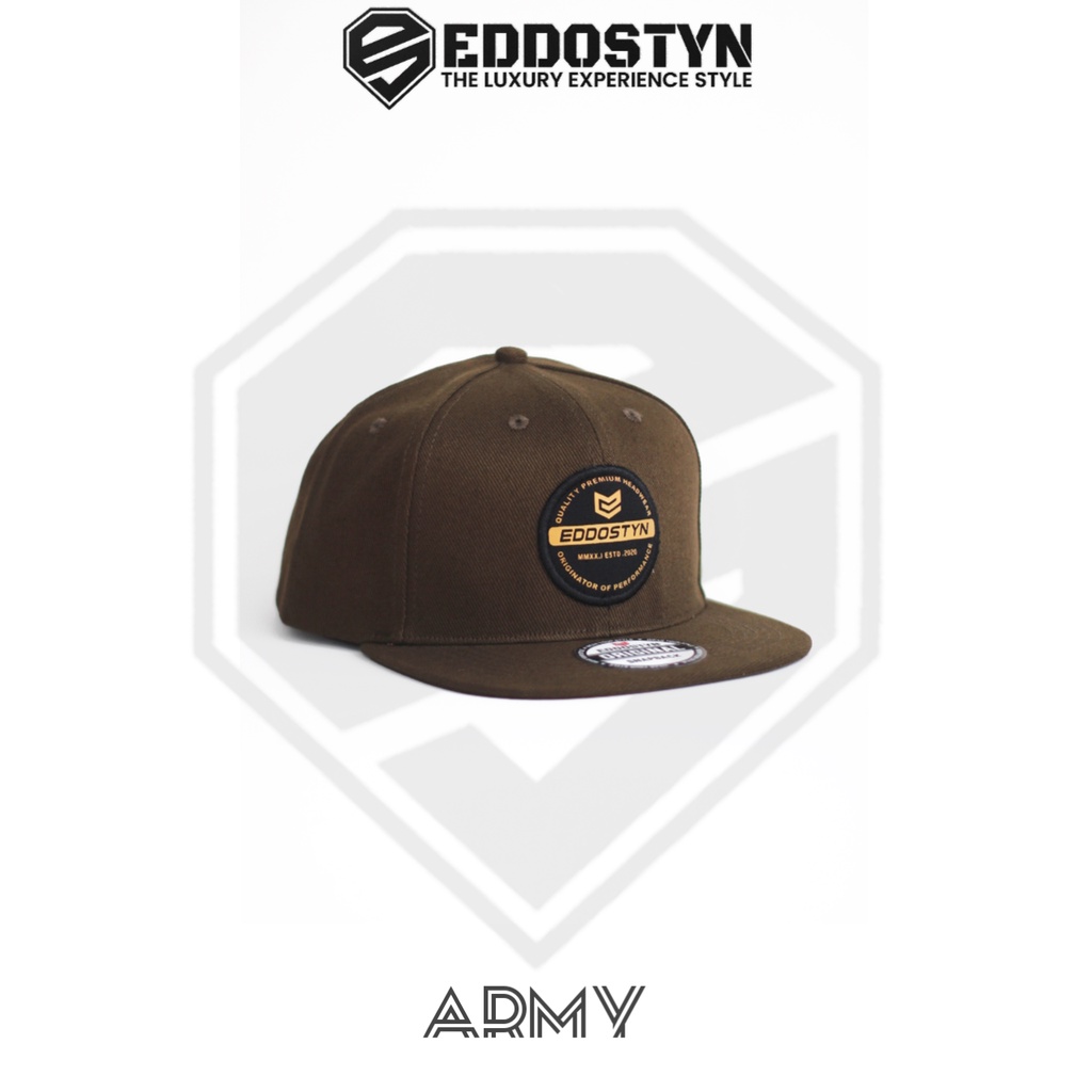 Topi Snapback hip hop Original Distro Premium Pria Dewasa Bordir Eddostyn Casual Army APL