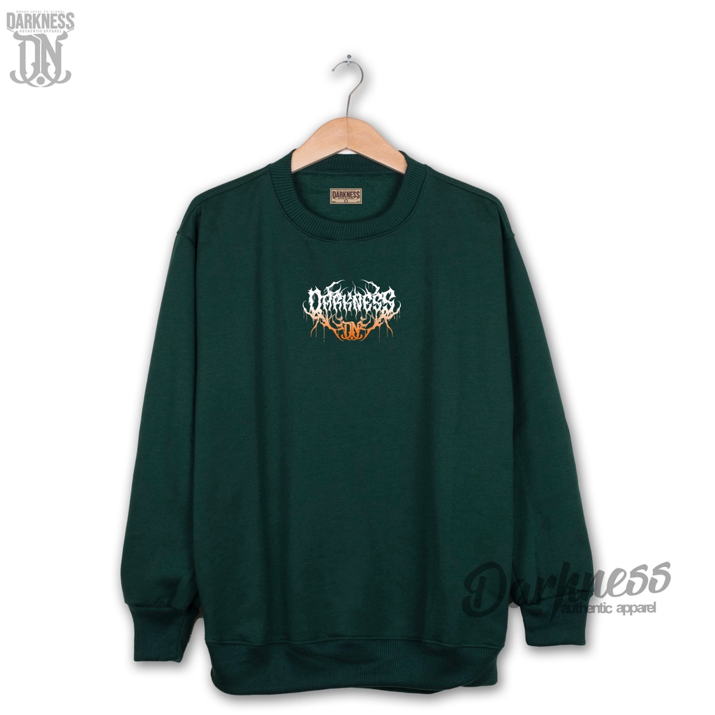 Sweater Crewneck Pria Original Brand Indonesia Darkness Apparel Full Hantag Crewneck Unisex Pria Wanita Oversize Bahan Flacee Tebal Switer Oblong Cowo Kekinian Sablon Simpel Hight Quality Bisa Bayar Diitempat