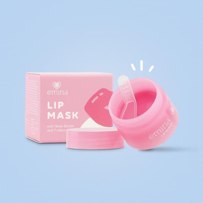 Emina Lip Mask 9 gram | Sugar Rush Lip Scrub 4.2 gr