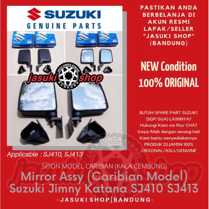 Mirror Assy Spion Suzuki Caribian Jimny Katana Samurai SJ410 SJ413 Asli Ori Original SGP