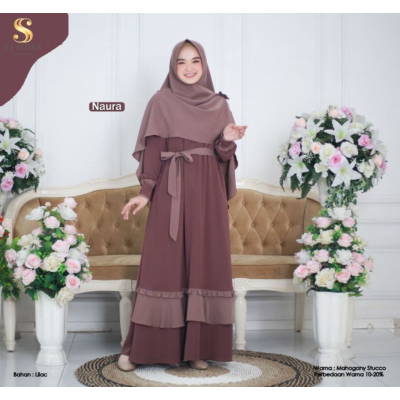 Gamis Set Khimar. Naura Set by SS Hijab (Pre Order)