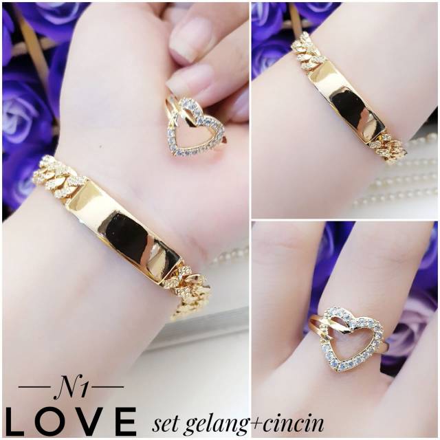 Xuping set perhiasan lapis emas 24k 0908i