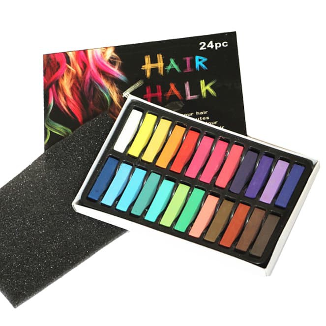 HCAL hair chalk isi 12 24 warna soft pastel pewarna rambut temporary krayon