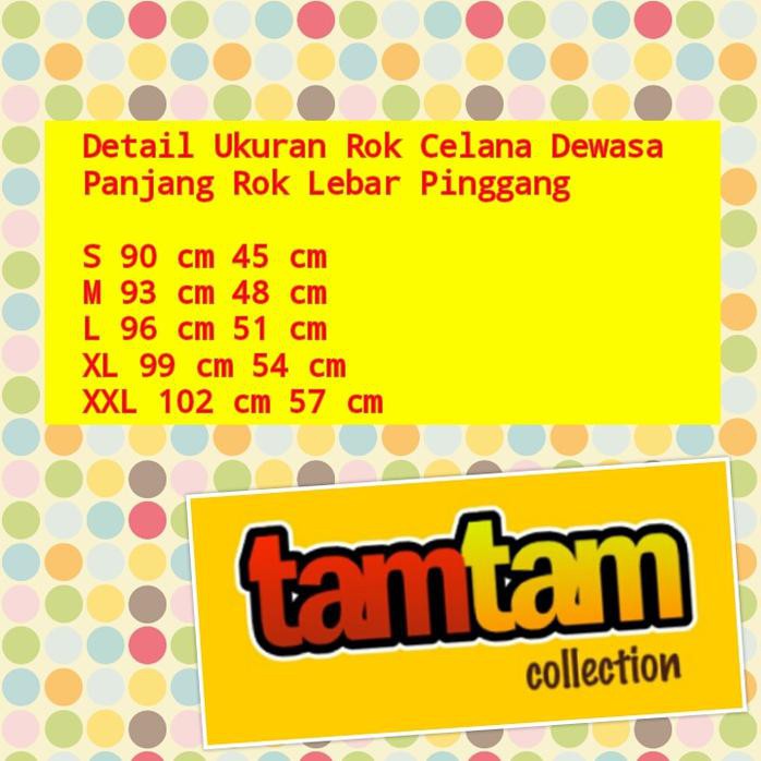Stok Terbatas Rok Celana Ripstok Uk S/M/L Tamtam Collection
