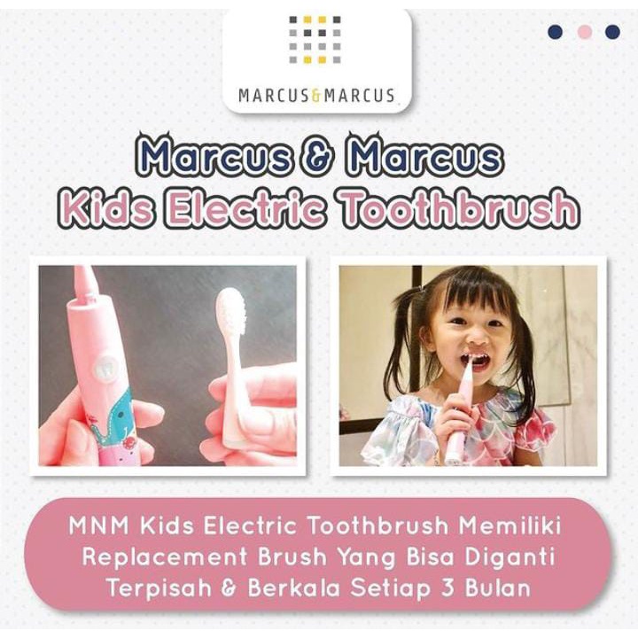 Marcus and Marcus Kids Sonic Electric Toothbrush Sikat Gigi Anak elektrik (sikat gigi anak)