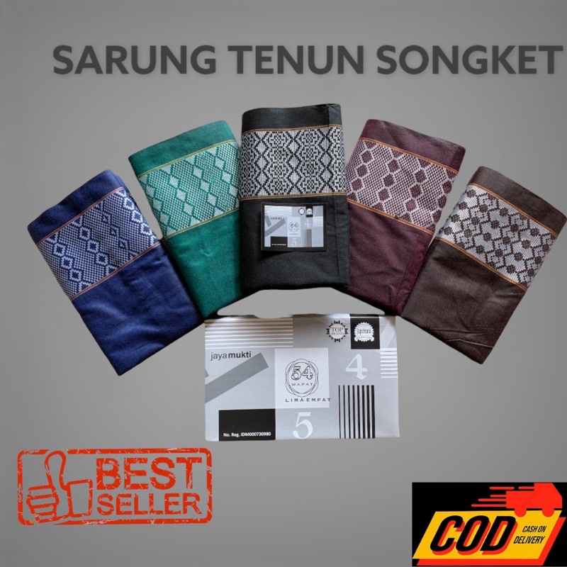 sarung tenun polos doby sabuk motif songket lama varian warna