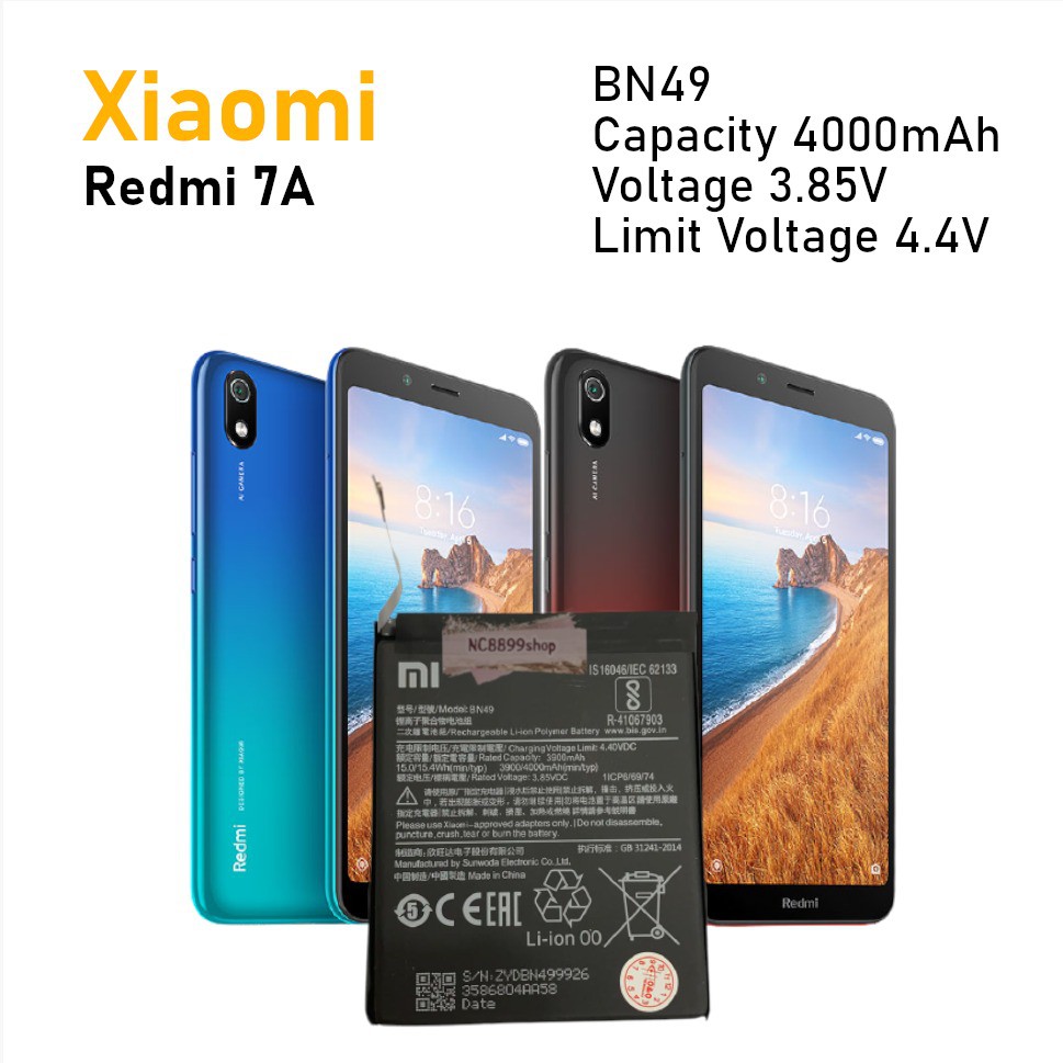 (NC) Battery Baterai Baterai Original Xiaomi Redmi 7A BN49