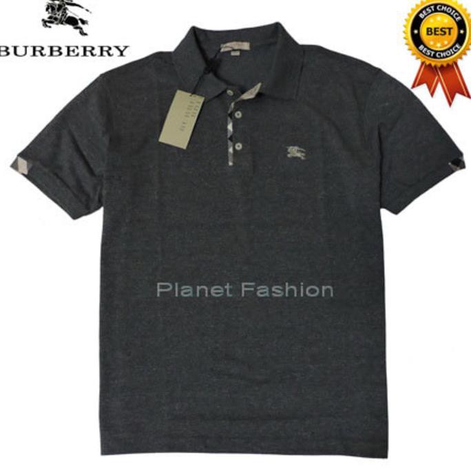 Promo Kaos Polo shirt BURBERRY BRIT original import (Dark Grey)