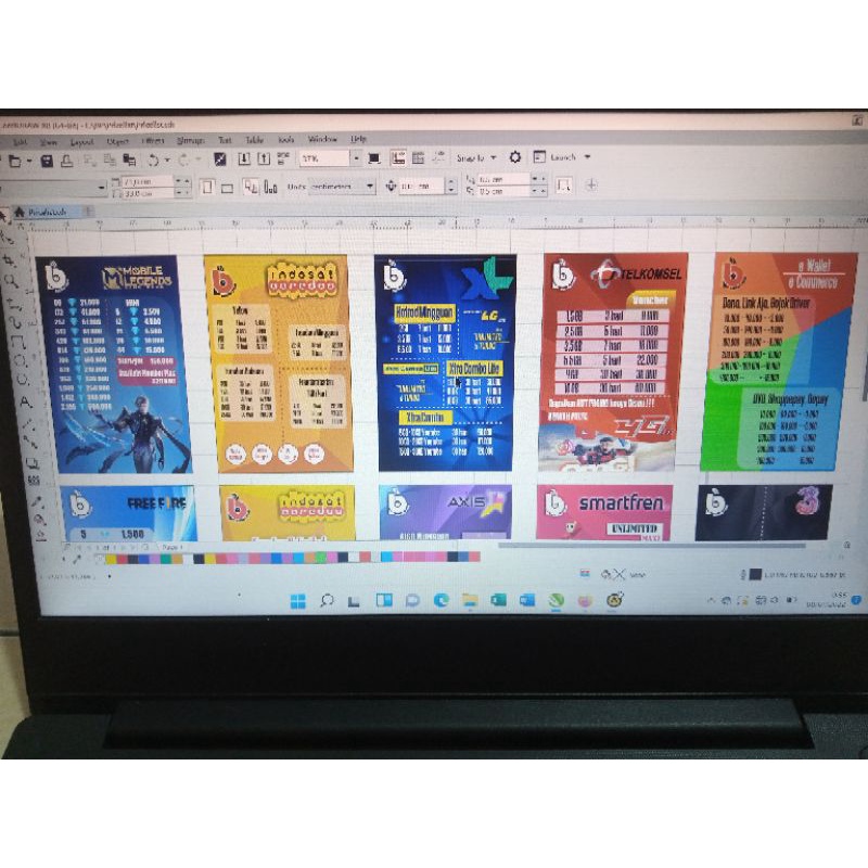 

Desain pricelist konter (sudah termasuk cetak dan laminating)