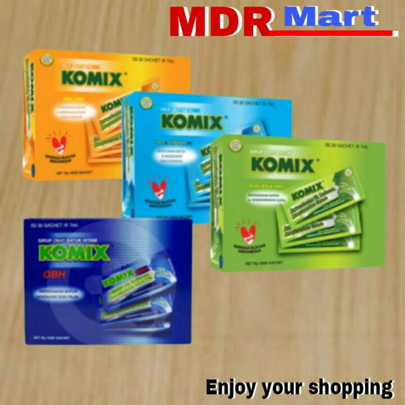 

KOMIX OBAT BATUK VARIAN RASA 1 BOX ISI 30 PCS 7 GRAM