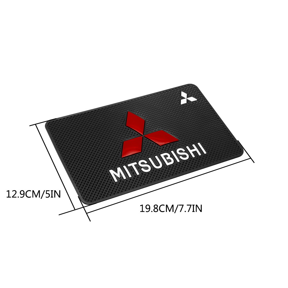 Non-slip Mat Dashboard Mobil Sticky Mat untuk Mitsubishi logo Triton Outlander Mirage ASX Lancer EVO PAJERO GRANDIS GALANT Xpander