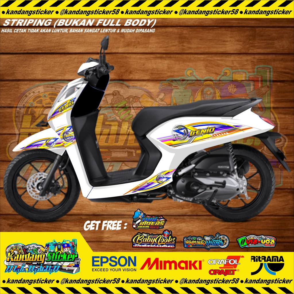 Striping Honda Genio 2019 Babylooks Mothai Street Racing Kontes