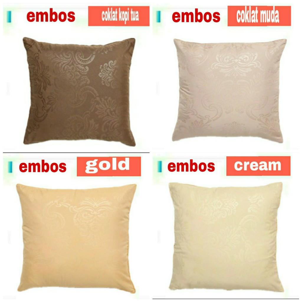 SARUNG BANTAL EMBOS  SOFA/KURSI/MOBIL   40 X 40