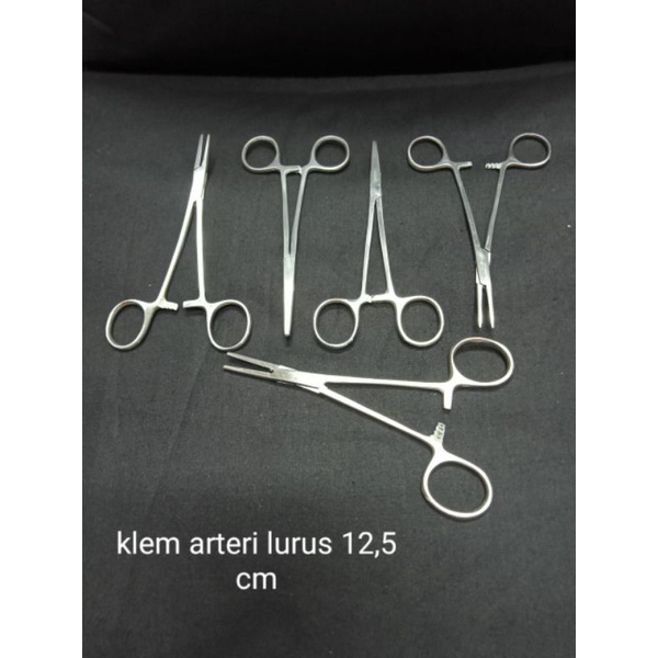 Klem Arteri Lurus &amp; Bengkok 12,5 cm