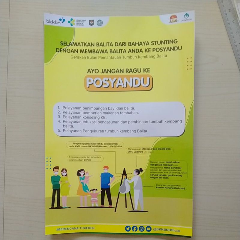 Poster Posyandu / Poster Kesehatan Cegah Stunting (Laminating)