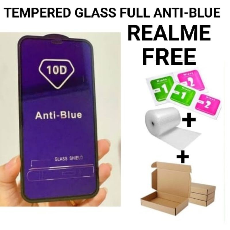 Tempered Glass Full Antiblue Realme C11 2020/2021/C12/C15/C17/C20/C20A/C21/C21Y/C25/C25s/C25Y/C30/C31/C33/C35/C1/C2/C3/2/2pro/3/3i/3pro/5/5i/5s/5pro/6/6i/7/7i/7pro/8/8i/8pro/9/9i/9pro/10/U1/U2/X/XT/NARZO/10/10A/20/20A/20PRO/30/30A/30PRO/50A/50i/50A prime