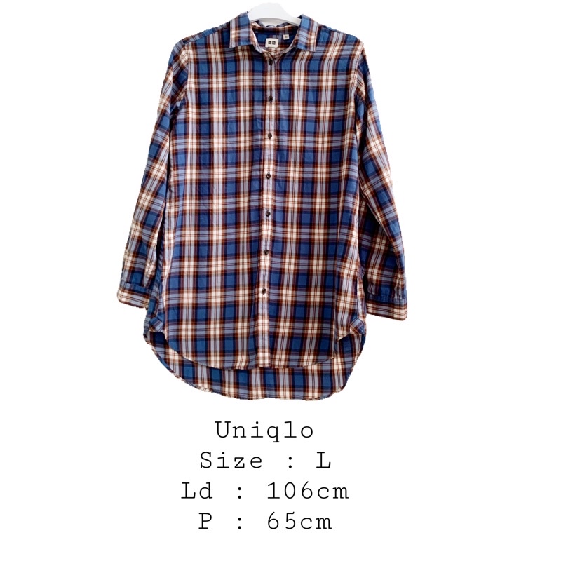kemeja tartan uniqlo