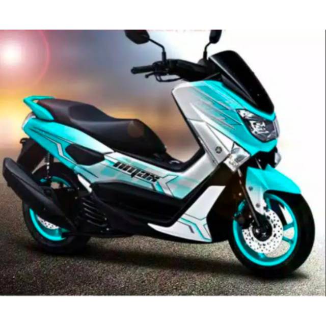 Decal Nmax tosca putih dekal stiker variasi