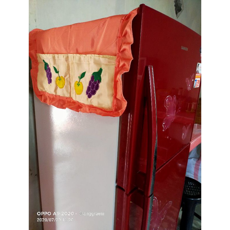 Tutup kulkas kantong Taplak kulkas polos