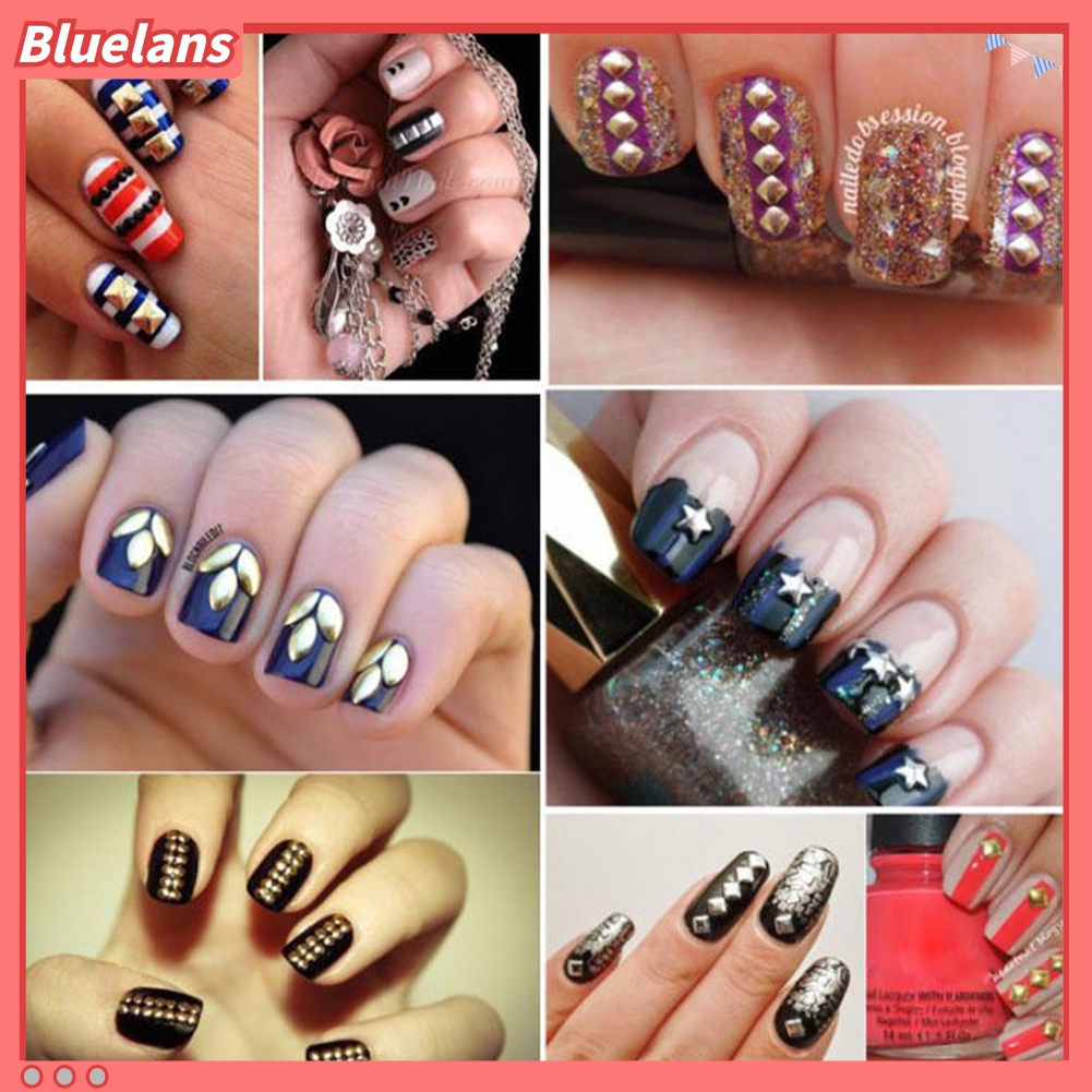 Bluelans Roda Dekorasi Nail Art / Manicure DIY Bentuk Bintang Warna-Warni