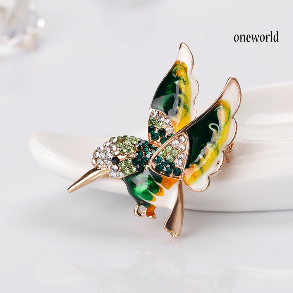 OW@ Fashion Bird Rhinestone Alloy Women's Brooch Pin Dress Sweater Clothes Ornament