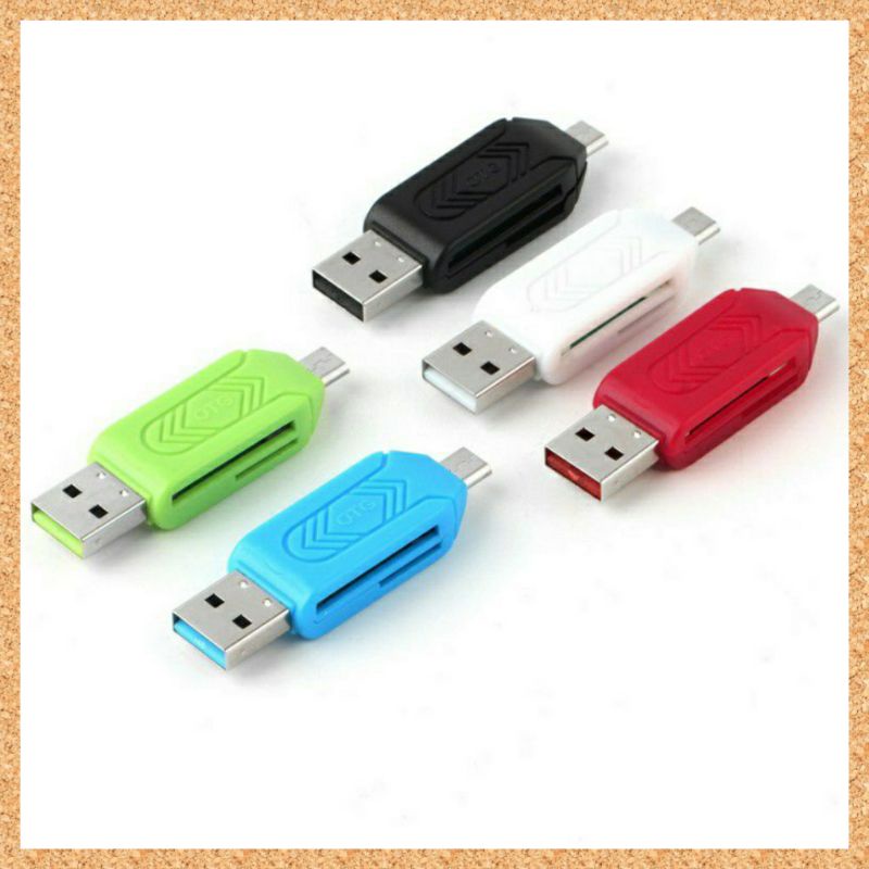 USB OTG Card Reader Mini 2in1 Micro SD Mini transfer data Adapter Memory HP