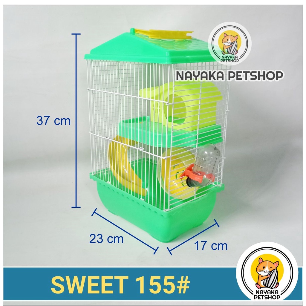 Sweet 155# Kandang Hamster Tingkat 2 Lantai Murah Rumah