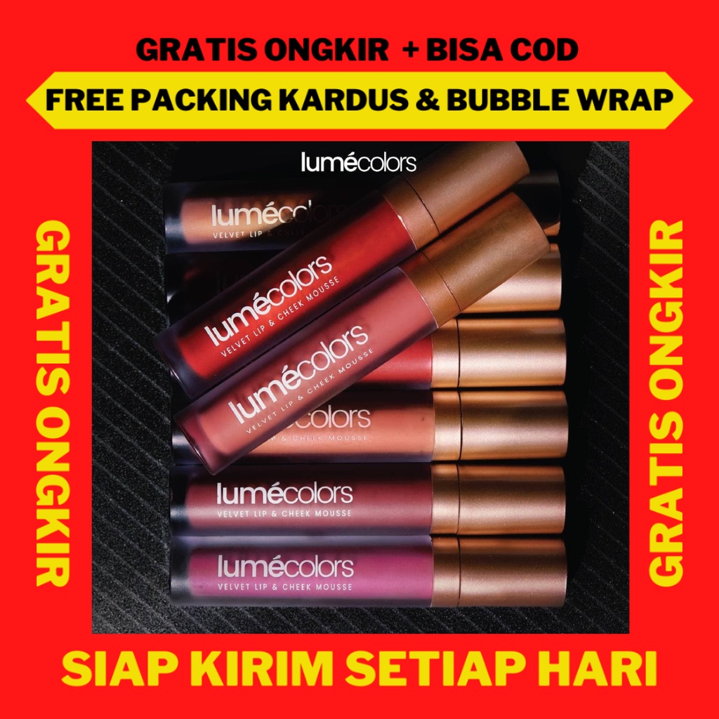 Lip Mousse Lumecolors, Lip and Cheek Mousse Lumecolors, Lipstik Lumecolors Original Waterproof, Lipm