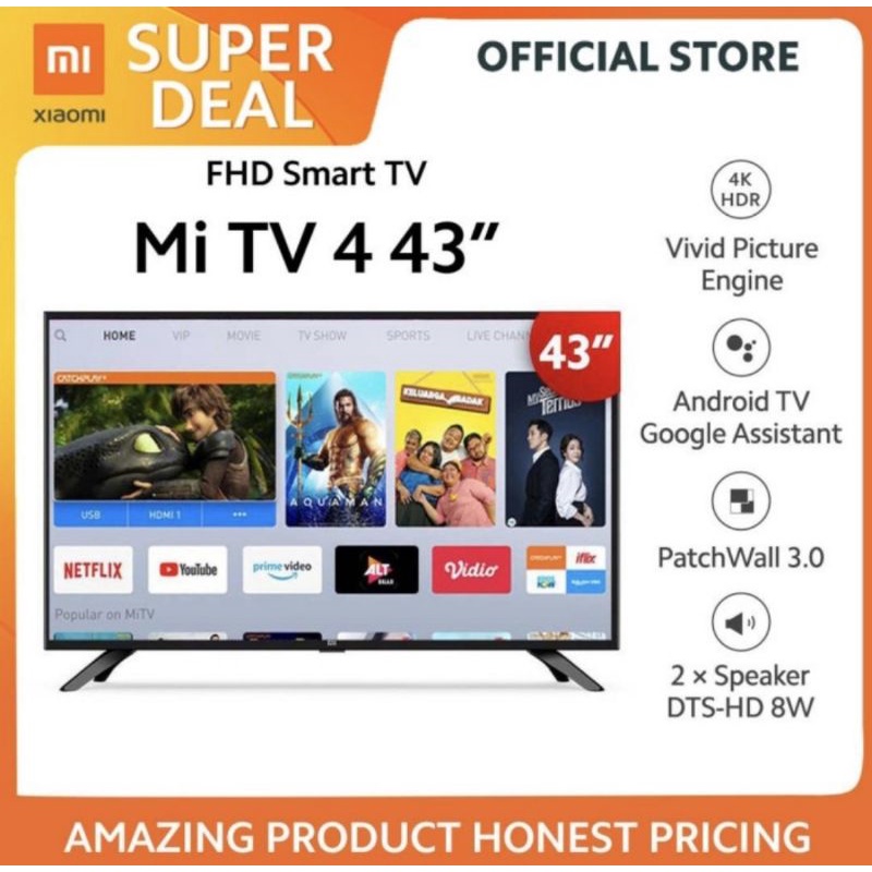 XIAOMI MI TV 4 43" INCH GARANSI RESMI